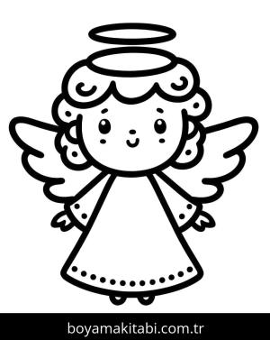 Melek boyama sayfası – sanatsal çalışma, çocuklar için