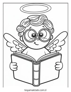 Melek boyama sayfası – eğlenceli etkinlik, el becerilerini geliştirir