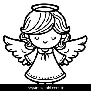 Melek boyama sayfası – ücretsiz yazdır, boyama etkinliği