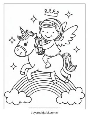 Melek boyama sayfası – kolay boyama, eğitici aktivite