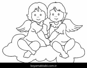 Melek boyama sayfası – yaratıcılığı geliştirir, keyifli zaman