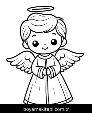 Melek boyama sayfası – keyifli zaman, renkli çizimler