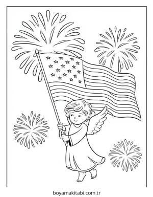 Melek boyama sayfası – boyama çalışması, yaratıcılığı geliştirir