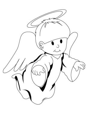 Melek boyama sayfası,  coloring page, Bebek Melek, 