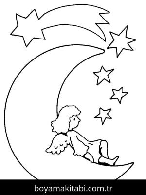 Melek boyama sayfası – eğlenceli etkinlik, el becerilerini geliştirir