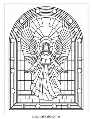 Melek boyama sayfası – PDF indir, sevimli karakter