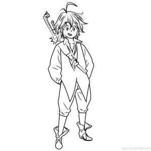 Meliodas boyama sayfası,  coloring page, Yakışıklı Meliodas, 