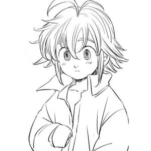 Meliodas boyama sayfası,  coloring page, Kawaii Meliodas, 