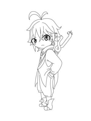 Meliodas boyama sayfası,  coloring page, Chibi Sevimli Meliodas, 