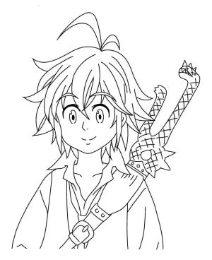 Meliodas boyama sayfası,  coloring page, Sevimli Meliodas, 