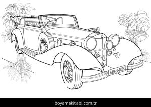 Mercedes boyama sayfası – sevimli karakter, sanatsal çalışma