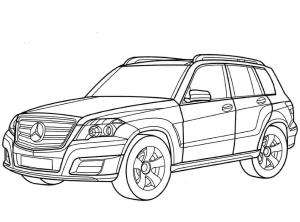 Mercedes boyama sayfası,  coloring page, Mercedes Benz GLK Araba, 