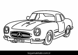 Mercedes boyama sayfası – PDF indir, sevimli karakter