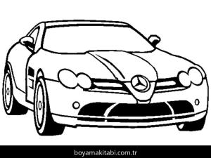 Mercedes boyama sayfası – çocuk aktivitesi, PDF indir