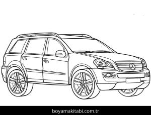 Mercedes boyama sayfası – yaratıcılığı geliştirir, keyifli zaman