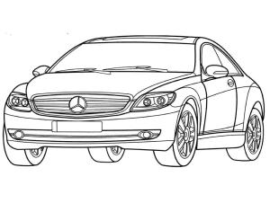 Mercedes boyama sayfası,  coloring page, Mercedes-Benz CL Serisi Araba, 