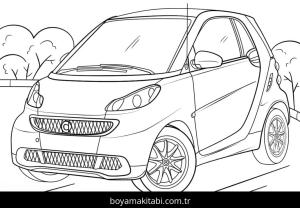 Mercedes boyama sayfası – PDF indir, sevimli karakter