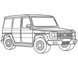 Mercedes boyama sayfası,  coloring page, Mercedes-Benz G Serisi Araba, 