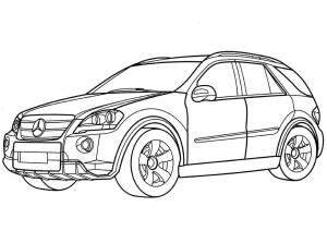 Mercedes boyama sayfası,  coloring page, Mercedes-Benz M Serisi Araba, 