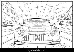 Mercedes boyama sayfası – evde etkinlik, ücretsiz yazdır
