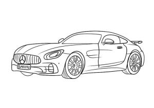 Mercedes boyama sayfası,  coloring page, Mercedes Araba, 