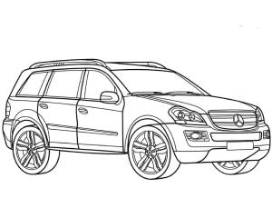 Mercedes boyama sayfası,  coloring page, Mercedes-Benz GL Serisi Araba, 