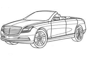 Mercedes boyama sayfası,  coloring page, Mercedes Araba Yazdırılabilir, 