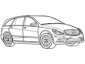 Mercedes boyama sayfası,  coloring page, Mercedes-Benz R Serisi Araba, 