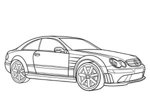 Mercedes boyama sayfası,  coloring page, Mercedes Benz CLK Araba, 