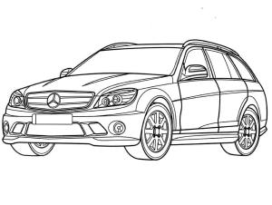 Mercedes boyama sayfası,  coloring page, Mercedes-Benz C Serisi Araba, 