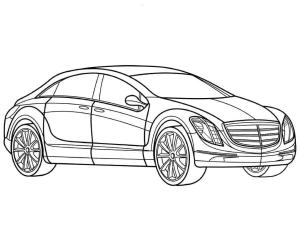 Mercedes boyama sayfası,  coloring page, Mercedes E700 Araba, 