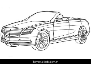 Mercedes boyama sayfası – keyifli zaman, renkli çizimler