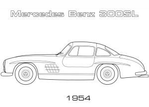 Mercedes boyama sayfası,  coloring page, Mercedes 300 SL Araba, 