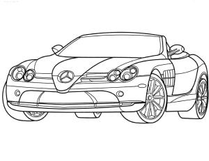 Mercedes boyama sayfası,  coloring page, Mercedes SLR McLaren arabası, 