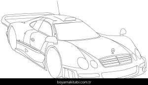 Mercedes boyama sayfası – eğitici aktivite, yaratıcılık