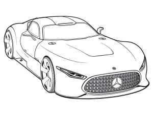 Mercedes boyama sayfası,  coloring page, Güzel Mercedes Araba, 