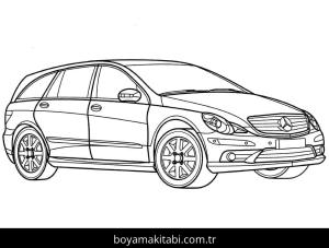 Mercedes boyama sayfası – boyama etkinliği, çocuk aktivitesi