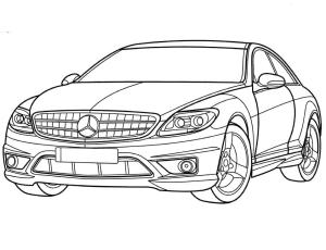 Mercedes boyama sayfası,  coloring page, Mercedes CL Serisi Araba, 