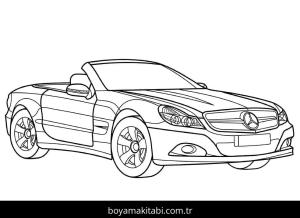 Mercedes boyama sayfası – eğitici aktivite, yaratıcılık