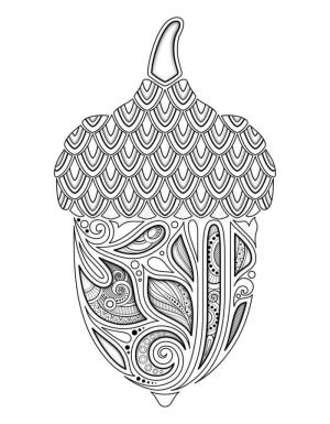 Meşe Palamudu boyama sayfası,  coloring page, Sert Meşe Palamudu, 