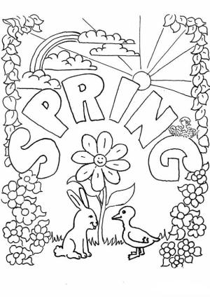 Mevsimler boyama sayfası,  coloring page, Bahar Mevsimleri, 