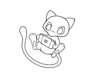 Mew boyama sayfası,  coloring page, Çocuklar için Mew resmi, 