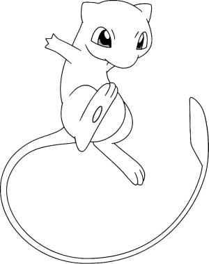 Mew boyama sayfası,  coloring page, Mew Yazdırılabilir, 