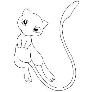 Mew boyama sayfası,  coloring page, Mew Yazdır, 