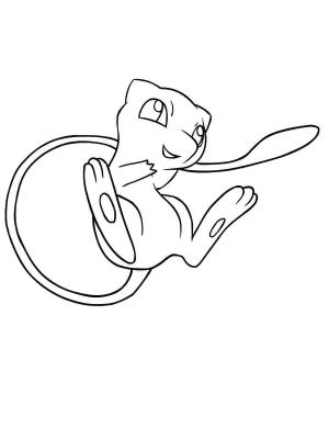 Mew boyama sayfası,  coloring page, Sevimli Mew çocuklar için ücretsiz, 