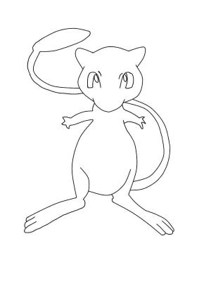 Mew boyama sayfası,  coloring page, Mew resmi, 