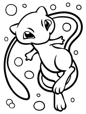 Mew boyama sayfası,  coloring page, Mew Pokémon Yazdırılabilir, 