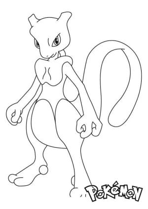 Mewtwo boyama sayfası,  coloring page, Kızgın Mewtwo, 