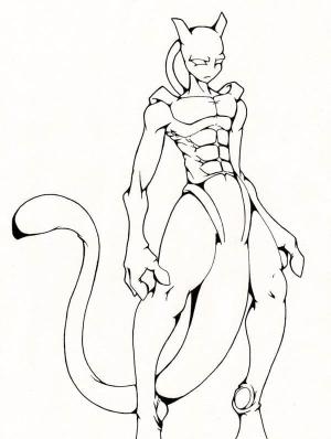 Mewtwo boyama sayfası,  coloring page, Mewtwo Resmi, 