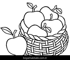 Meyve Sepeti Boyama Sayfaları